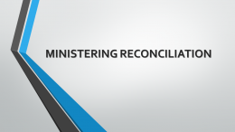 MINISTERING RECONCILIATION