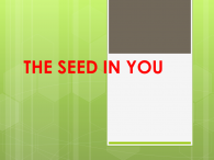 THE SEED IN YOU